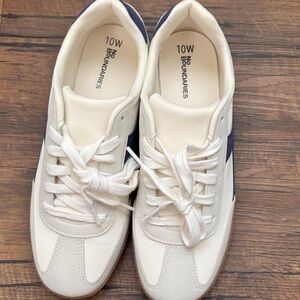 No Boundaries Cream and Navy Sneakers